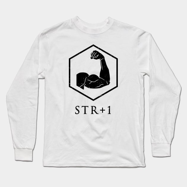 Strength +1 Long Sleeve T-Shirt by CCDesign